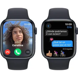 Apple Watch Series 9 GPS 45 mm Aluminiumgehäuse mitternacht, Sportarmband mitternacht M/L