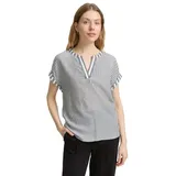 Tom Tailor Shirtbluse mit Streifen Muster Blau 34