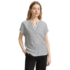 Tom Tailor Shirtbluse mit Streifen Muster Blau 34