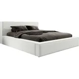 Meblito Polsterbett Doppelbett Salby Schlafzimmer Bettkasten 160x200 cm Braun Creme (Abriamo 4) - Beige