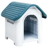 vidaXL Hundehütte 59 x 75 x 66 cm Polypropylen Blau