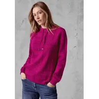 Cecil Stehkragenpullover, mit grafischem Muster, pink