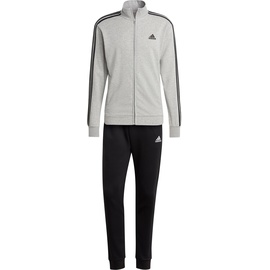 adidas Herren Trainingsanzug Sportswear Basic 3-Streifen FRENCH TERRY grau XL