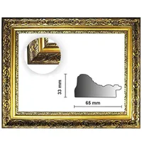 Neumann Bilderrahmen Barockrahmen Gold fein verziert 840 ORO, 40x60