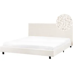 Wasserbett Bouclé ALBI 180 x 200 cm Cremeweiß