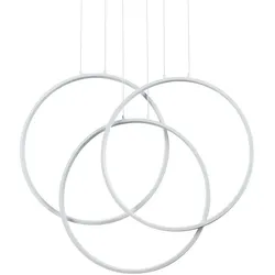 Frame sp Cerchio, weiße Pendelleuchte mit LED-Licht, Ideal Lux