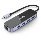 UNITEK Hub USB-C 3.1,Rj-45,3Xusb-A,Hdmi,4K,Pd100W