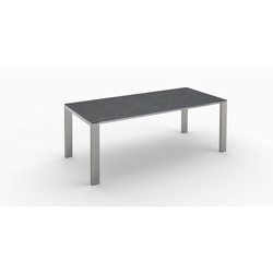Tisch Oslo Edelstahl - 260 x 95 cm HPL steelgrey