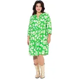 Angel Of Style by Happy Size Kleid Shirtkleid Alloverdruck Mint/Weiß 52