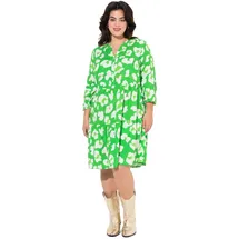 Angel Of Style by Happy Size Kleid Shirtkleid Alloverdruck Mint/Weiß 52