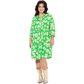 Angel Of Style by Happy Size Kleid Shirtkleid Alloverdruck Mint/Weiß 52