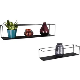 Mirrors and More Wandregal Tinka 65 x 15 x 15 cm Schwarz
