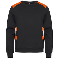 CLIQUE Ambition Roundneck Sweatshirt 170 - schwarz/orangehigh visibility M