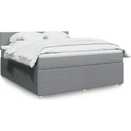 vidaXL Boxspringbett 180 x 200 cm Hellgrau