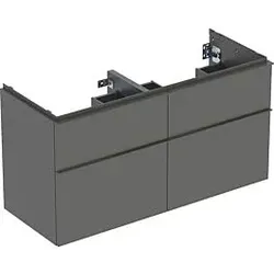 Geberit iCon Doppelwaschtisch-Unterschrank 502309JK1 118,4x61,5x47,6cm, 4 Schubladen, lava matt/lava matt