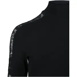 URBAN CLASSICS Ladies Lace Striped LS - Schwarz