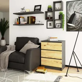 milord furniture K60 60 x 77 x 40 cm Grau / Eiche