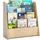Costway Kinderregal 4 Tier 57,5 x 26,5 x 59 cm Holz natur beige