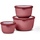 Mepal - Multischale Cirqula Round Set 3-teilig - Vorratsdosen mit Deckel - Geignet als Aufbewahrungsbox, Kuhlschrank, Gefrierschrank & Mikrowellengeschirr - 500 ml, 1000 ml & 2000 ml - Vivid Mauve