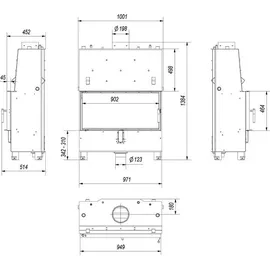 Kratki LUCY Kamineinsatz Stahl Schwarz