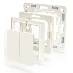 Shelly BLU Wall Switch 4, Tasten, Elfenbein, Kunststoff, Bluetooth Low Energy (B
