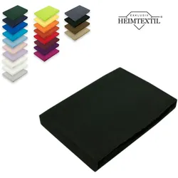 EXKLUSIV HEIMTEXTIL Marke Jersey Spannbettlaken 120 x 200 cm Schwarz
