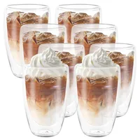 MUXHEL 8er-Set Latte Macchiato Gläser, 450ml / 15.8oz Doppelwandige Gläser, thermogläser doppelwandig, doppelwandige Kaffeegläser, kaffeegläser