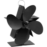 Wärmegetriebener Holzofenventilator, 4-flügeliger Ofenventilator, Kaminventilator, Pelletofenventilator, Holzfeuerstelle Und Holzofen