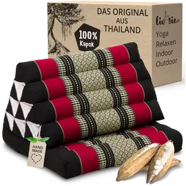 Livasia Thaikissen 75 x 50 cm Schwarz/Rot