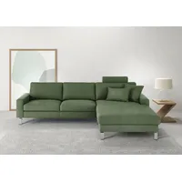 Candy 3C Candy Ecksofa »Lecce, wahlweise PUR-Schaumstoff oder Tonnentaschenfederkern«, Bett im 2,5-Sitzer, teilmotorische Schlaffunktion im Longchair, L-Form