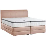 Novel Boxspringbett, Textil, Wenge, H2, 7-Zonen, Höhe ca. 27 cm, 180x200 cm, Bettkasten, gepolstertes Kopfteil, Federkernmatratze, Stoffauswahl, in verschiedenen Größen erhältlich, Schlafzimmer, Betten, Doppelbetten