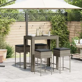 vidaXL Gartenbar-Set 5-tlg. Grau