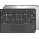 Occtingkind, Bluetooth Tastatur für iPad/Android-Tablets, Deutsches Layout QWERTZ, 10 Zoll Kabellose Magnetische Tastatur, Multi Touch Trackpad, Für iPad/Samsng Galaxy Tab/Lenovo Tab/Xiaomi, Schwarz