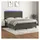 vidaXL Boxspringbett 180 x 200 cm Dunkelgrau