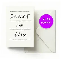 heaven+paper heaven+paper® XL Grußkarte Kollegen DIN A5 mit Umschlag I XXL Grußkarte Abschied I Glückwunschkarte Ruhestand I Grußkarte Rente, Gute Besserung, persönlich individuell (Denken an dich)