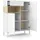 VCM Sideboard Ringe 89 x 37 cm Weiß