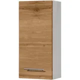 WELLTIME Hängeschrank Trento, verschiedene Ausführungen und Farben Badmöbel, Breite 30 cm, 1 Tür, 2 Einlegeböden, Made in Germany braun