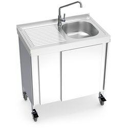 Tragbares automatisches Waschbecken mit kaltem Wasser 800x500x865 mm
