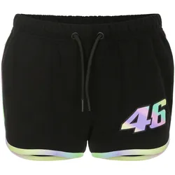 VR46 Number 46 Damen Shorts, schwarz, Größe XS
