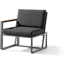 Sieger Seitenteil links HAVANNA, Aluminium Eisengrau / Kunststoffgewebe / Sunproof (100 % Polypropylen) Grau - Abverkauf