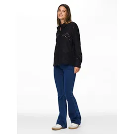 Pieces Spitzenbluse PCVILDE Schwarz XS