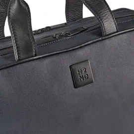 Harbour 2nd City Lights Aktentasche Leder 40.5 cm Laptopfach blau