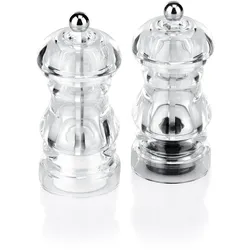 Salz-&amp;amp; Pfeffermühlen Set - transparentes ACRYL - Keramikmahlwerk / Edelstahl...