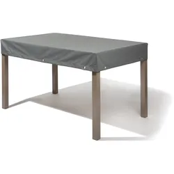 Heinemeyer Abdeckhaube mit Abhang für Tische 160 x 100 cm, Teak Safe Grau