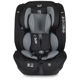 Moni Kindersitz i-Size i-Safe (76-150cm) Isofix, Top Tether, 13-fach verstellbar grau