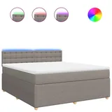 vidaXL Boxspringbett 180 x 200 cm Taupe