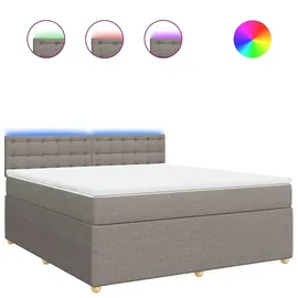 vidaXL Boxspringbett 180 x 200 cm Taupe