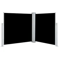 vidaXL Ausziehbare Seitenmarkise 120 x 600 cm Schwarz