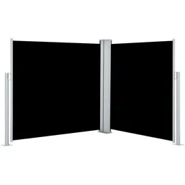 vidaXL Ausziehbare Seitenmarkise 120 x 600 cm Schwarz