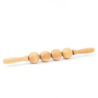 TUULI Anti Cellulite Massagegerät Massageroller Roller mit Griff Maderotherapie aus Holz